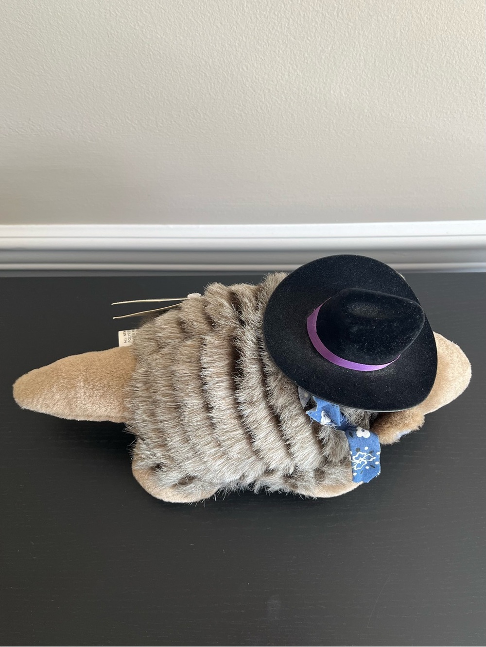 Yippie Yi Yay Texas Armadillo Stuffed Animal Plush Cowboy Hat Blue Bandana 12in - Picture 13 of 13